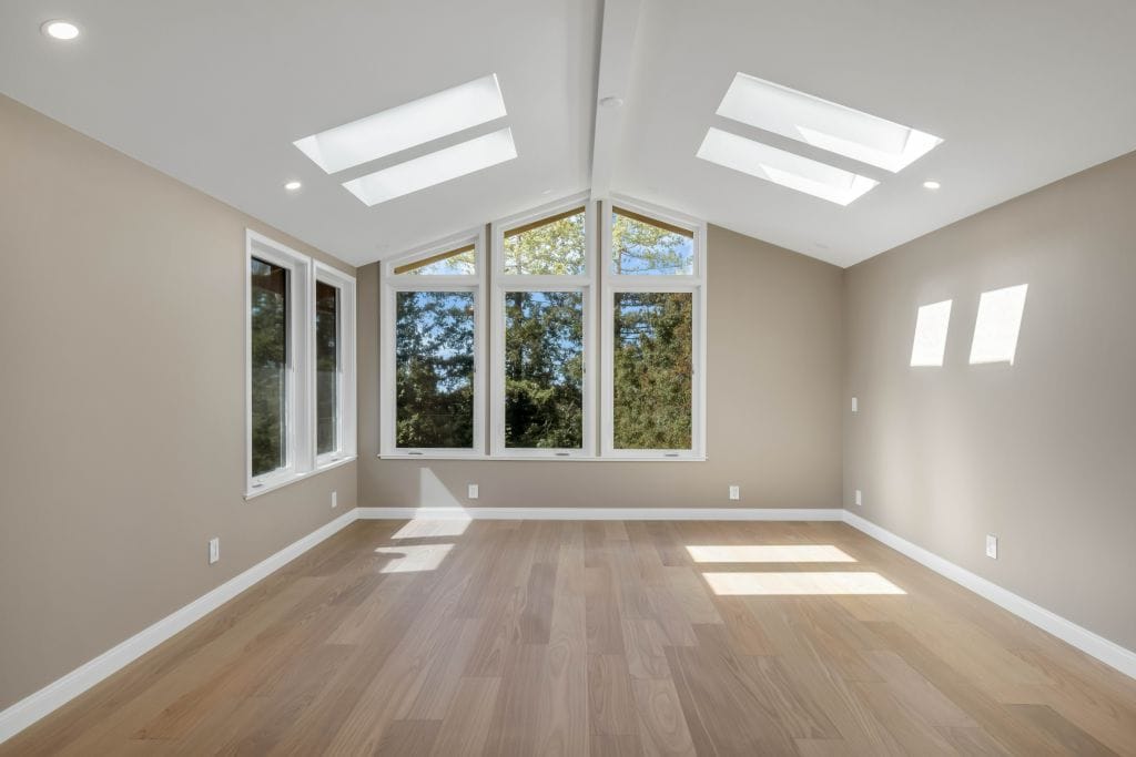 attic conversion large windows wooden flooring denver co