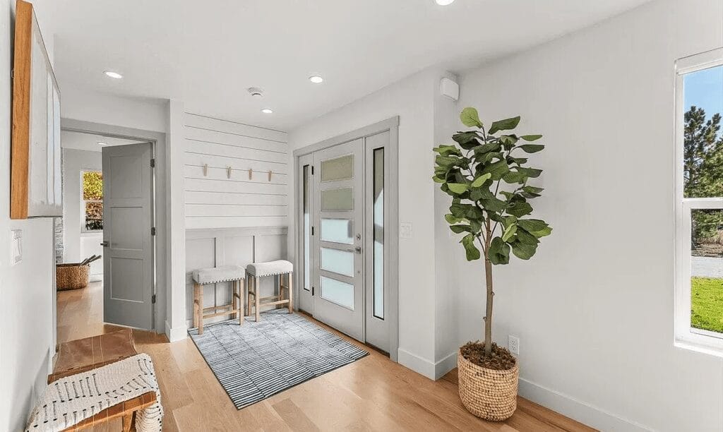 entryway wooden floor white walls denver co