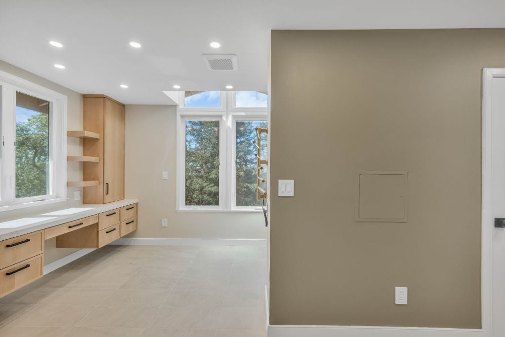 pop top second story addition modern utility room natural lighting denver co