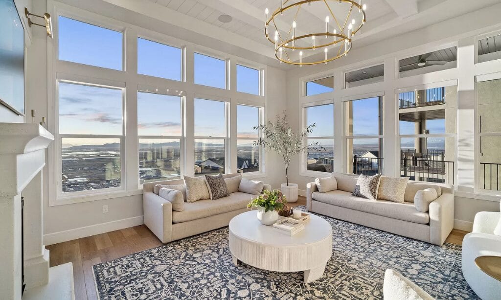 spacious living room floor ceiling windows denver co