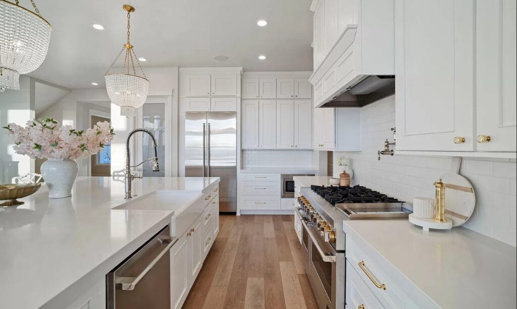 white cabinetry countertops wood flooring kitchen remodel denver co.jpg